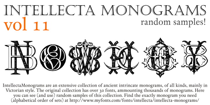 Intellecta Monograms Random Samples Eleven